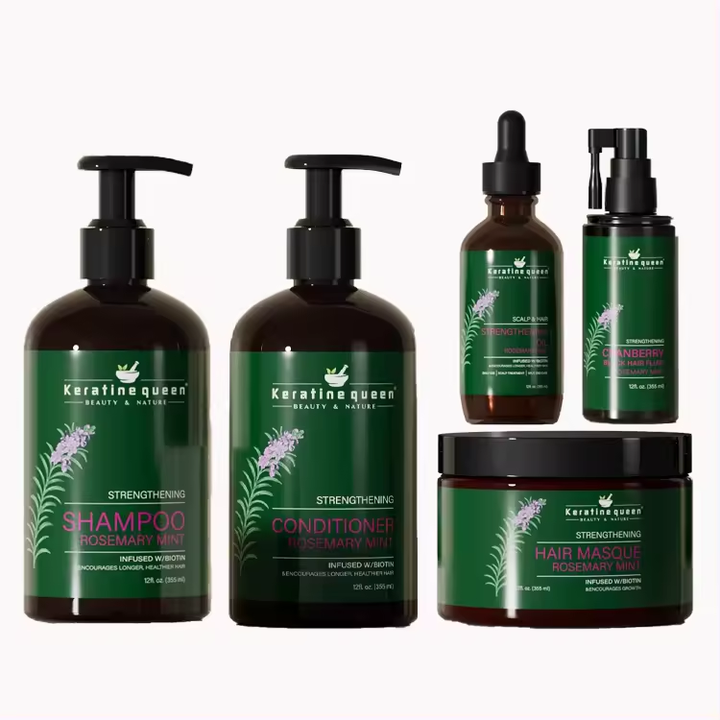 Oem Natural Organic Hair Loss Rosemary Mint Tea Tree Oil Hair Growth Shampoo and Conditioner Set