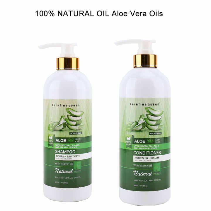 Private Label 100% Natural Organic Best Aloe Vera Moisture Hair Black Curly Hair Anti Dandruff Shampoo and Conditioner