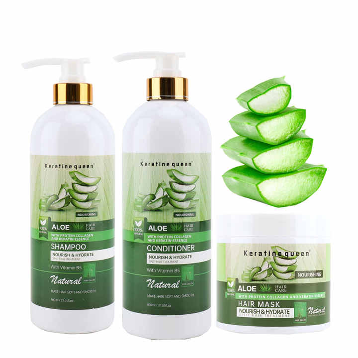 Private Label 100% Natural Organic Best Aloe Vera Moisture Hair Black Curly Hair Anti Dandruff Shampoo and Conditioner
