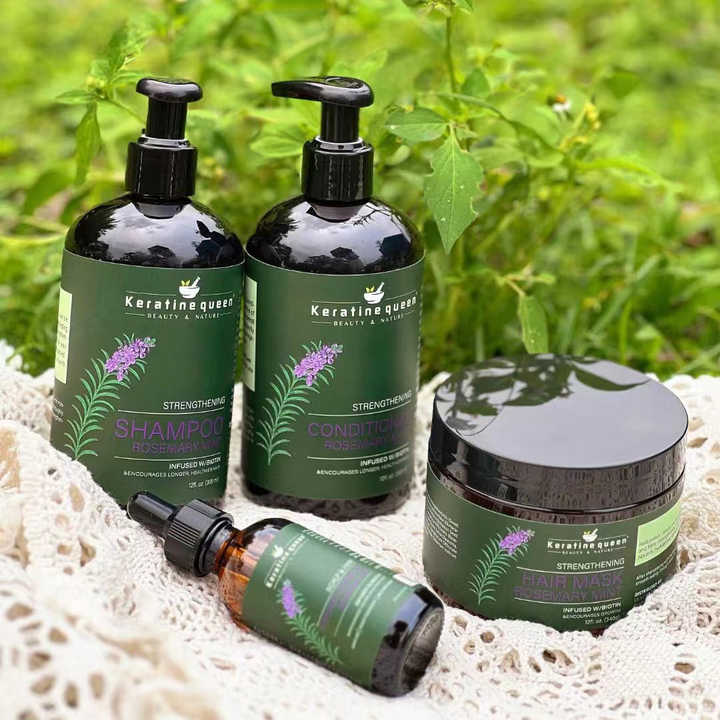 Oem Natural Organic Hair Loss Rosemary Mint Tea Tree Oil Hair Growth Shampoo and Conditioner Set