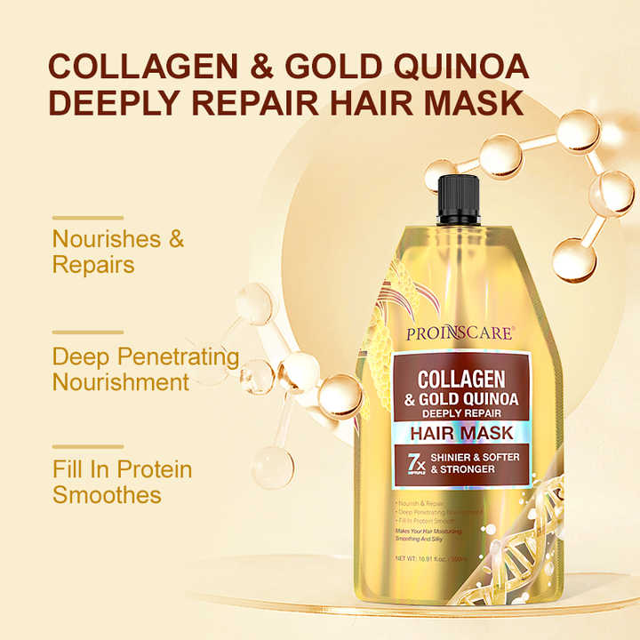 Collagen Hair Mask Deep Repair Damaged Hair Organic Keratin Protein Nourishing Smoothing Soft Hair Mask Treatment Private Label