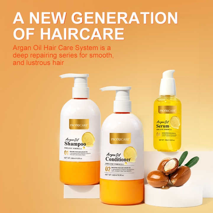 Luxury Moroccan Argan Oil Shampoo and Conditioner Hair Care Set Natural Organic Soft Shiny Hair Argan Shampoo Private Label